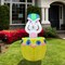 Northlight Lighted and Animated Inflatable Easter Bunny Basket Outdoor Decoration - 5.5' -